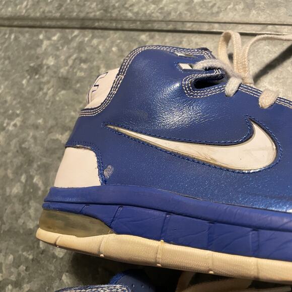 Vintage Y2K Nike Air Max Bizness 2008 High Top Shoe Blue Mens 7 Sneakers 324824 - Picture 10 of 14